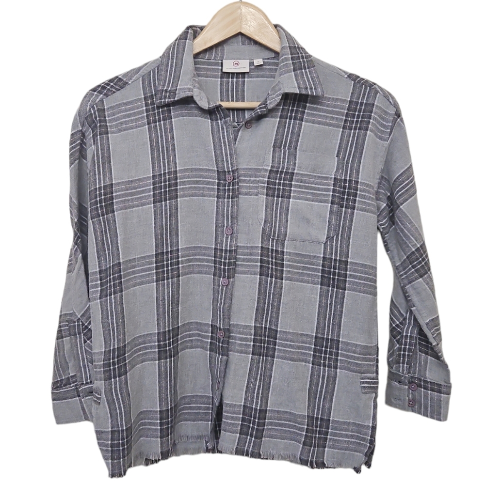 Adriano Goldschmied AG Kids Flannel Buttondown Shirt Medium